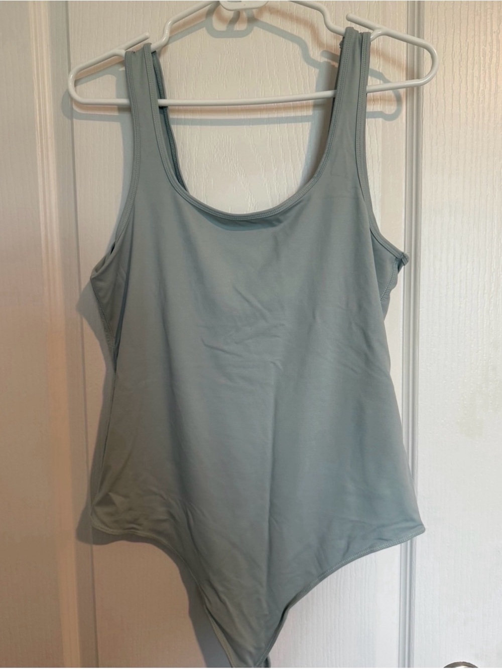 Abercrombie & fitch Women’s Sleeveless Scoop Neck Bodysuit - Light Sage